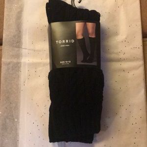 Torrid Knee High Cable tube socks